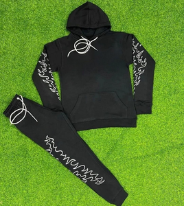Conjunto de Sudadera con Capucha y Pantalones Deportivos de Algodón con Logotipo Personalizado de Alta Calidad, Pantalones Deportivos y Sudadera con Capucha Extra Grandes Lisos - Product Image 6