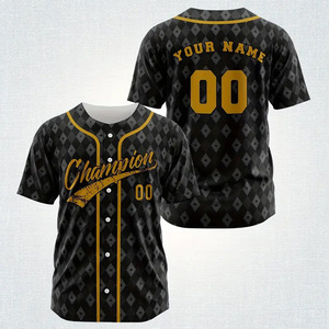 Maillot de baseball vierge noir en gros pour hommes chemise de garçons personnalisée maillot de baseball personnalisé maillot de baseball et de softball personnalisé - Product Image 6