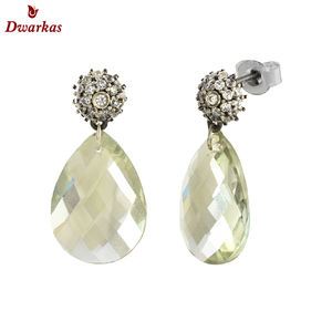 Pendiente de Plata de Ley 925 hecho a mano más vendido, piedra preciosa de amatista verde Natural, listo para enviar para bodas, lote al por mayor - Product Image 2