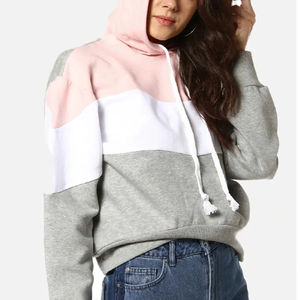 100% algodón personalizado mujer Sudadera con capucha de gran tamaño sudadera pulóver en blanco personalizado Color anti-pilling transpirable sudaderas con capucha para mujer - Product Image 2