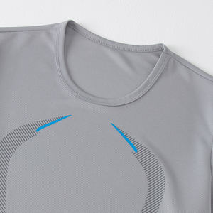 2025ชุดกีฬาผ้าตาข่ายระบายอากาศได้ดีแห้งเร็วของผู้ชายกางเกงขาสั้นแขนสั้นแบบหลวมสำหรับวิ่งฟิตเนสปีนเขาลำลอง - Product Image 6