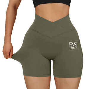 Pantalones cortos de gimnasio muy elásticos y cómodos con glúteos ajustados con pantalones cortos de mujer de Pekín personalizados para los más vendidos - Product Image 2