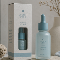 Boîte d'emballage cosmétique sur mesure en gros, boîte pliante de luxe pour soins de la peau, emballage en carton pour produits de soin