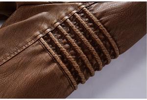 Chaqueta de cuero de moda Chaqueta de cuero de talla grande para hombre - Product Image 3