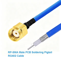 Conector Coaxial RF SMA Macho/Hembra para Soldar a Cable Semi-Rígido RG402, Conector Pigtail SMA 141 50ohm