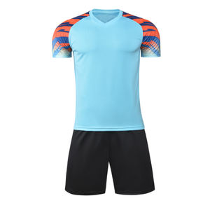 Setelan Seragam Sepak Bola, Setelan Seragam Sepak Bola Lengan Pendek Cepat Kering, Desain Logo Kustom, Set Seragam Katun 100% - Product Image 5