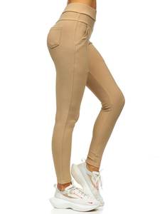 เลกกิ้งเล่นยิมเอวสูงพิมพ์ลายแบบกำหนดเองสำหรับผู้หญิงผ้าถักสแปนเด็กซ์โพลีเอสเตอร์สวมใส่สบายพร้อมคุณสมบัติยืด - Product Image 4