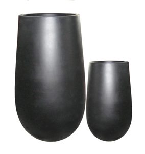 Ensemble de 2 pots de fleurs en fibre de verre de forme personnalisée, décoration de la maison, qualité supérieure, grands pots en ciment FRP, fabriqués au Vietnam - Product Image 4
