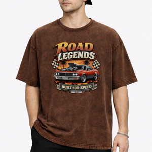 Chemise vintage surdimensionnée pour homme, effet délavé, 100% polyester ou coton, t-shirt graphique streetwear, logo personnalisé disponible, unisexe, OEM ODM - Product Image 5