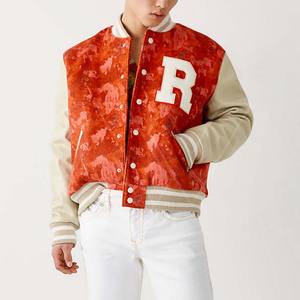 Veste d'hiver pour homme en laine patchwork pour étudiant baseball letterman - Product Image 4