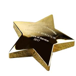 Iron <b>Metal</b> Eco-Friendly Multifunctional Vintage Design Paper <b>Weight</b> with Gold Finish for Home Tabletop Decor - Product Image 2