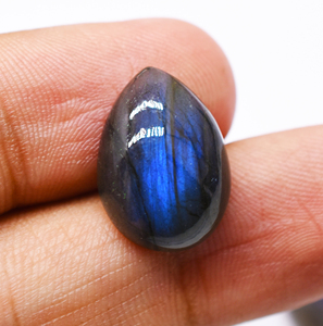 Labradorite de feu bleu naturel certifié 18X13mm perles de cabochon en forme de poire 10.65 Cts artisanat en cristal calibré en vrac - Product Image 4