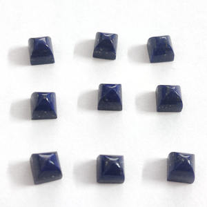 Lapis Lazuli หินอัญมณีพีระมิดเจียระไน5X5มม.,อัญมณีทรงโค้งสีฟ้า Lapis เหมาะสำหรับจี้วงแหวน - Product Image 2