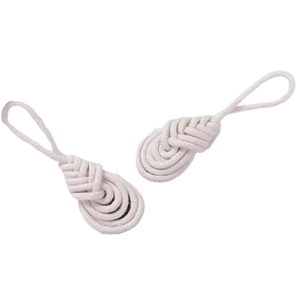 Diseño de moda macramé encanto hecho a mano tejido ornamento decoración de pared servilletero anillo titular servilleteros - Product Image 3