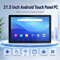 Nuevo Panel Táctil Android de 21.5 Pulgadas, Pantalla Táctil Capacitiva, Monitor Todo en Uno, DVI/USB, Montaje en Pared, Tablet POE para Hogar Inteligente