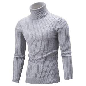 Pull à col roulé pour hommes, vêtements de tous les jours, pull chaud pour l'hiver, mode douce, coupe ajustée, décontracté, manches longues, élégant et respirant - Product Image 1