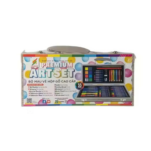 ชุดศิลปะไม้90ชิ้นสำหรับเด็กขนาดเล็กกลับไปโรงเรียนด้วยดินสอและดินสอสีศิลปะจากเด็ก - Product Image 1