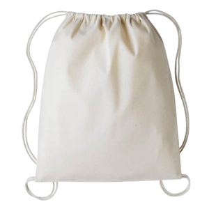 Bolsa de almacenamiento pequeña ecológica | Bolsa con cordón de lona de algodón reciclado con logotipo y mango largo - Product Image 5