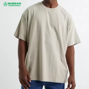 เสื้อยืดคอกลมทรงหลวมโอเวอร์ไซส์สำหรับผู้ชาย คุณภาพระดับพรีเมียม ผ้าฝ้าย 100% พิมพ์โลโก้ตามสั่ง เป็นมิตรต่อสิ่งแวดล้อม ระบายอากาศได้ดี - Product Image 5