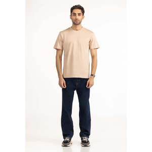 T-shirt Homme Coupe Droite 100% Coton Jersey Manches Courtes Uni Écologique 300gsm Léger Décontracté Vêtement OEM/ODM Vente en Gros - Product Image 6