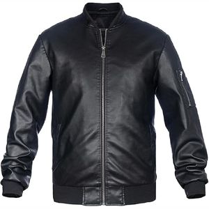 Blouson aviateur en peau de mouton personnalisé de haute qualité Blouson en cuir de haute qualité - Product Image 5