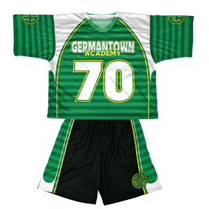 ชุดลาครอสแบบพิมพ์ลายซับลิเมชั่นขายดีที่สุด ผ้าโพลีเอสเตอร์ 100% เย็บอย่างประณีต สวมใส่สบาย เสื้อและกางเกงขาสั้นสำหรับผู้ชาย - Product Image 2