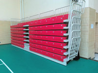 JY-750 Gradas Telescópicas Retráctiles de Fábrica China, Sistema de Asientos para Estadios Escolares, Gimnasios de Baloncesto