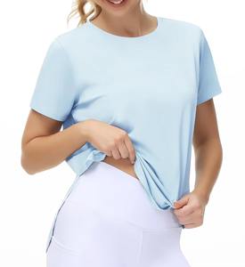 <b>Womens</b> Short Sleeve Crew Neck Cotton Tee Soft Lightweight Casual <b>Top</b> Ideal For Summer Daily Outfit And Activities - Product Image 3