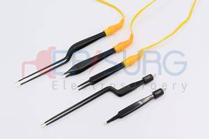 Pinces bipolaires droites électrochirurgicales 18 cm Premium, pointe de 1,0 mm, à usage unique, raccord américain à 2 broches, directement du fabricant - Product Image 6