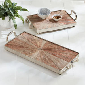 Handmade Solid Marble Iron Serving <b>Tray</b> Advantageous Design for Hotel & Restaurant Table Top Fast <b>Food</b> Serving <b>Tray</b> - Product Image 3