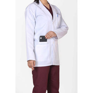 เสื้อโค้ทแลปสำหรับผู้หญิงเสื้อโค้ทสำหรับโรงพยาบาลเสื้อโค้ทมีกระเป๋าสำหรับใส่โลโก้ตามสั่ง - Product Image 3