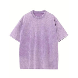 Camiseta Extra Grande para Hombre, Calidad Superior, Lavado Ácido, Estilo Hip Hop, Holgada, Lisa en la Parte Delantera, Hombros Caídos, Diseño Personalizado - Product Image 6