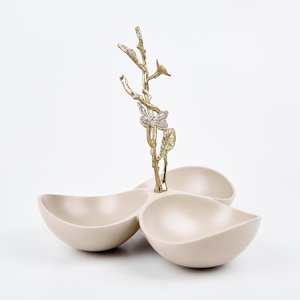 Cuenco de aluminio de buen diseño, servidor de frutero seco con recubrimiento de polvo blanco para decoración de mesa, Juego de 3 cuencos - Product Image 2