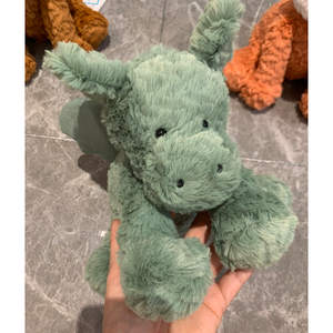 Lindo Peluche de Dragón Verde Ondulado, Súper Suave, con Relleno de Algodón PP, Regalo de Cumpleaños Perfecto para Niños, Unisex, Todas las Edades - Product Image 3