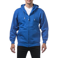 Sweat à capuche bleu royal pour homme |   Sweat-shirt en molleton épais à fermeture éclair intégrale |   Veste à capuche slim fit sport et décontractée avec poches