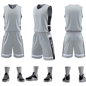 ชุดบาสเก็ตบอลฤดูกาลใหม่ 2023 ชุดกีฬาสำหรับผู้ใหญ่ ชุดยูนิฟอร์มระบายอากาศ ชุดบาสเก็ตบอลสำหรับฝึกซ้อมเด็ก กางเกงขาสั้น เสื้อผ้า - Product Image 3