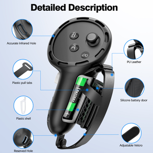 Housse de poignée de contrôleur pour Meta Quest3s/Quest3 VR accessoires étui de protection en peau de silicone avec serrure de porte de batterie - Product Image 2