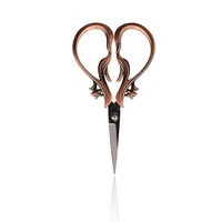 1 pièce Ciseaux de tailleur droits vintage en acier inoxydable tranchant, pour couture florale, broderie rétro, coupe-tissu court et coupe-fil en acier