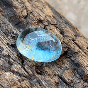 5.72ธรรมชาติกะรัตพลอยอะความารีนแบบหลวมสีด้านบนทรงวงรีพร้อมด้วยความมันวาวที่ดีสำหรับการทำเครื่องประดับวัสดุเพชร - Product Image 1