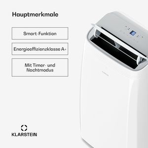 เครื่องปรับอากาศแบบพกพา 12000 BTU สำหรับบ้าน ควบคุมผ่านแอพ WiFi 3 in 1 ระบบทำความเย็น ลดความชื้น พัดลม สำหรับห้องขนาด 20-35 ตร.ม. 65 เดซิเบล สีขาว - Product Image 5