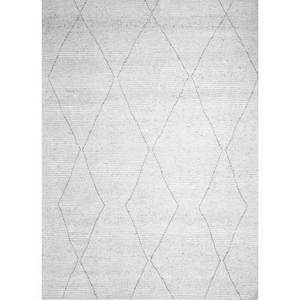 Alfombras de Lana Tejidas a Mano Manifest Ivory AKWL-1140 con Patrón Geométrico Abstracto para Sala de Estar, Dormitorio, Pasillo, 10 mm, Tabriz - Product Image 1