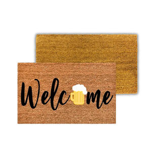 Alfombrilla de fibra de coco con respaldo de PVC, alfombrillas de bienvenida personalizables, artesanías de Vietnam - Product Image 1