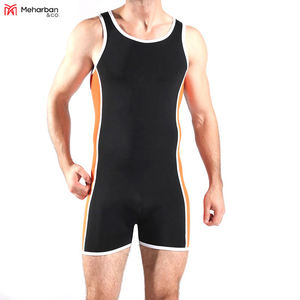 Uniformes de levantamiento de pesas profesionales de Spandex de alta calidad, camisetas de lucha libre para hombres, uniforme de lucha barato - Product Image 6