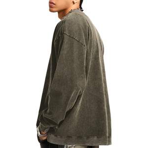 Wholesale Custom Puff Printing High Quality Sweatshirts <b>Thick</b> Basics Cotton Blended Oversized Boxy Pullover <b>Hoodies</b> for <b>Man</b> - Product Image 4