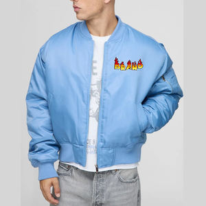 Blouson bomber satiné uni résistant à l'eau et à séchage rapide pour homme, grande taille, style universitaire, tenue quotidienne, veste de baseball - Product Image 4