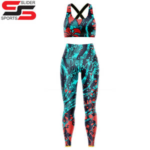 Conjuntos de ropa deportiva para mujer Ropa de yoga personalizada Tie Dye Impreso Sublimación Sujetador deportivo Leggings Conjuntos de yoga sin costuras - Product Image 5