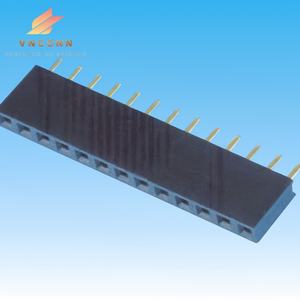 Proveedor de Vietnam, enchufe recto hembra de una hilera de 2,50mm, extremo en U, altura de plástico de 7,1mm - Product Image 1