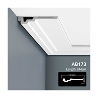 EVERWALL Moulure de plafond étanche en PU avec diffuseur de bande LED