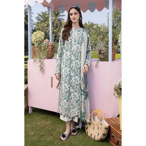 Tela Bordada Crimson Breeze Corte A para Eid Festive '26, Diseño Elegante TC-1574 - Product Image 1