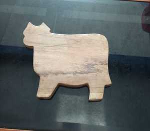 จานไม้ตกแต่งลายวัว กระดานรองตัด ของขวัญคริสต์มาส ถาดไม้ ของตกแต่งบ้าน - Product Image 5